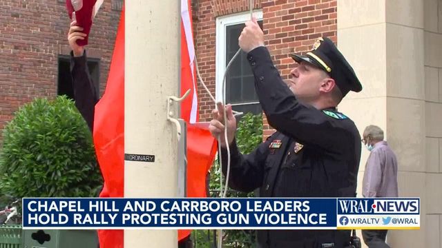 Chapel Hill and Carrboro leaders hold rally protesting gun violence