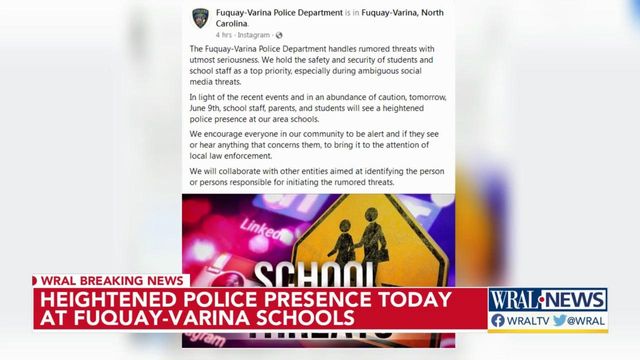 Police ramp up presence at Fuquay-Varina schools