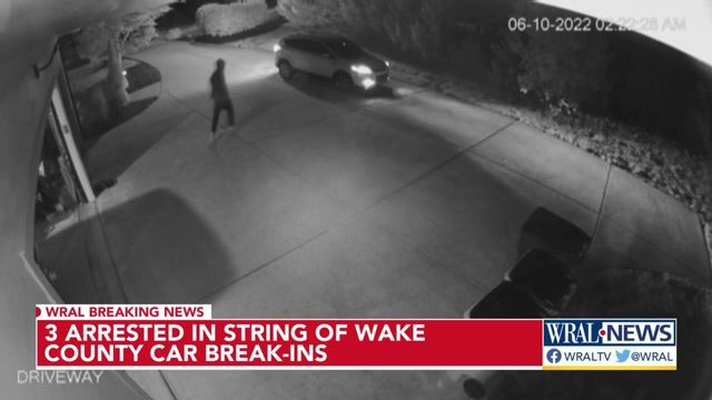 3 arrested in string of Wake County car break-ins