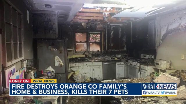 Fire destroys Orange County family's business, home 