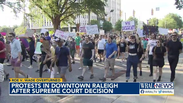 Activists rally in downtown Raleigh after Supreme Court decision