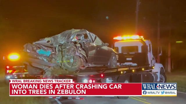 Woman dies in single-car crash in Zebulon