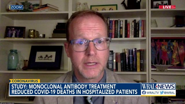 Study: monoclonal antibody treatment reduced COVID-19 deaths in hospitalized patients
