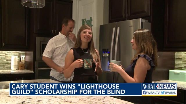 Cary student wins 'Lighthouse Guild' scholarship for the blind
