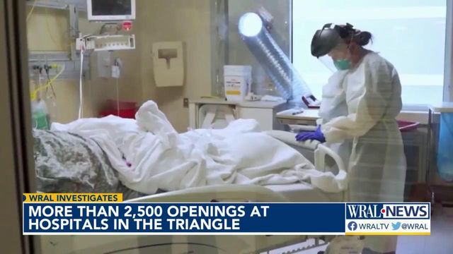 More than 2,500 openings at hospitals in the Triangle