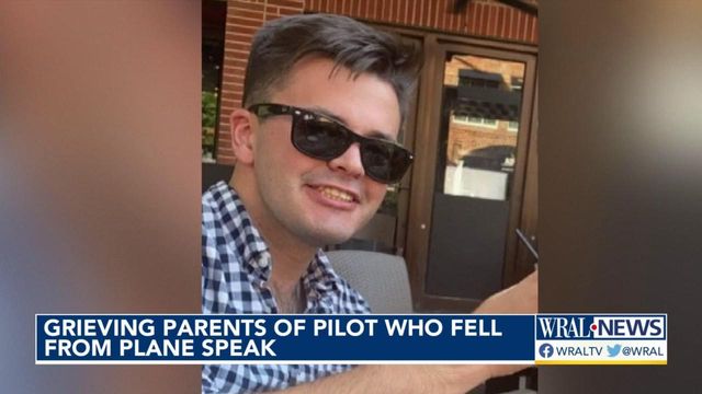 Grieving parents of pilot who fell from plane remember his passion 
