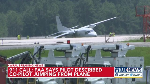 911 call: FAA says pilot described co-pilot jumping from plane