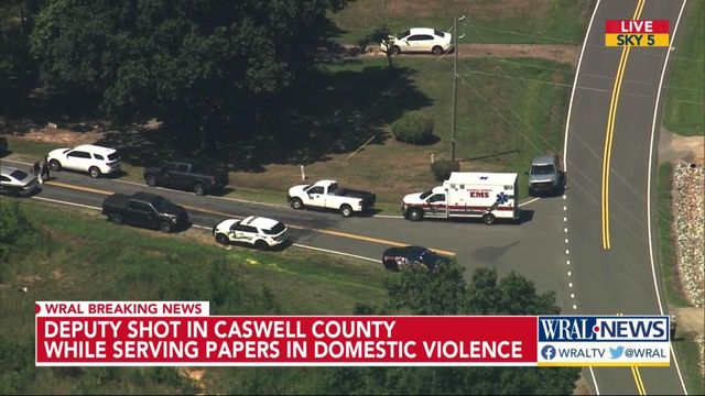 Deputy shot in Caswell County standoff while attempting to serve domestic violence order 