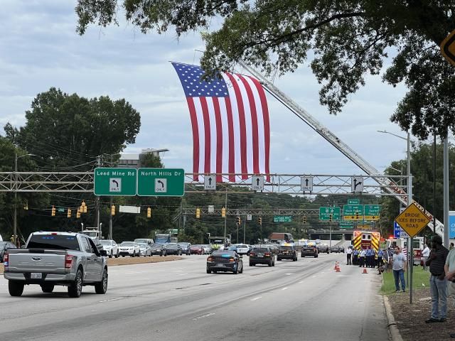 'This is an incredible week': WRAL tower turns blue for National Police ...