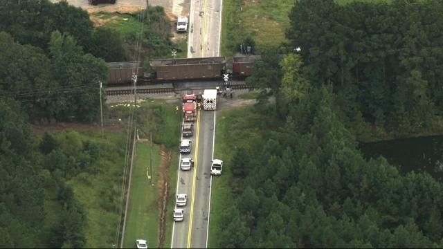 Train and car involved in Johnston Co. crash