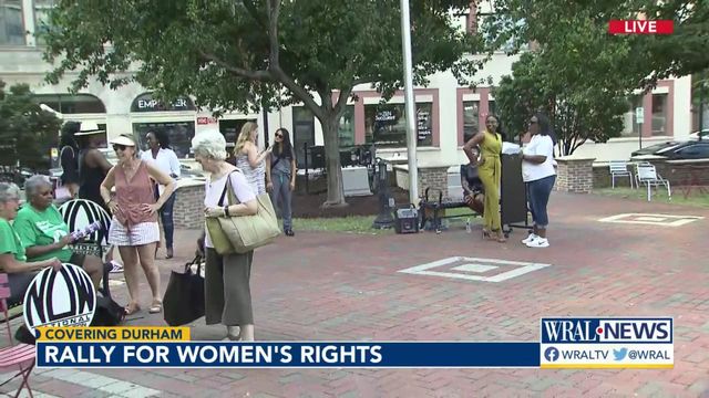 Rally held in Durham for women's rights, protecting reproductive freedoms