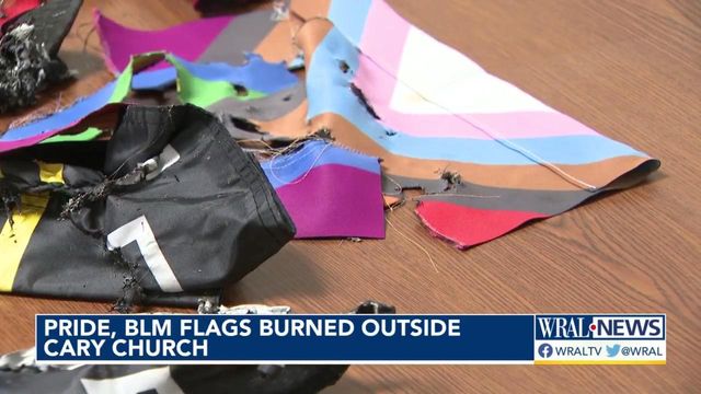 Church leaders not intimidated by burned Pride and Black Lives Matter flags