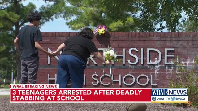 Three teens arrested after fatal stabbing in NC high school