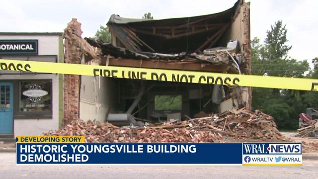 Historic Youngsville building demolished after second floor collapsed