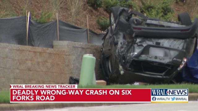Deadly wrong-way crash on Six Forks Road in Raleigh