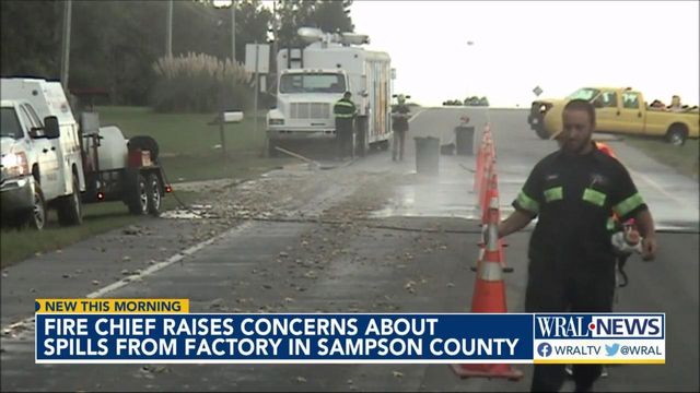 NC fire chief raises concerns about spills from Sampson County factory