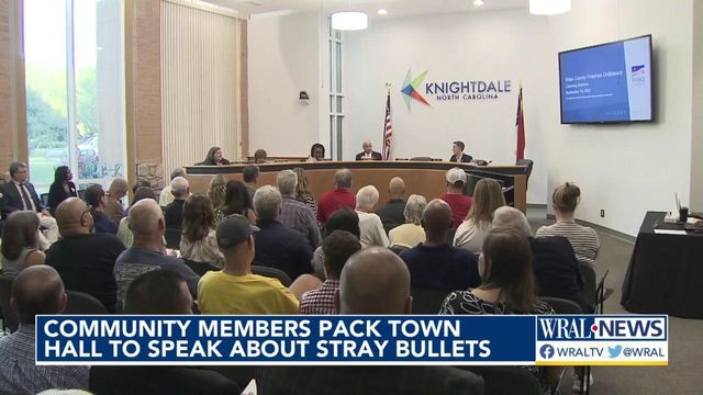 Community members pack town hall to speak about stray bullets in Wake County
