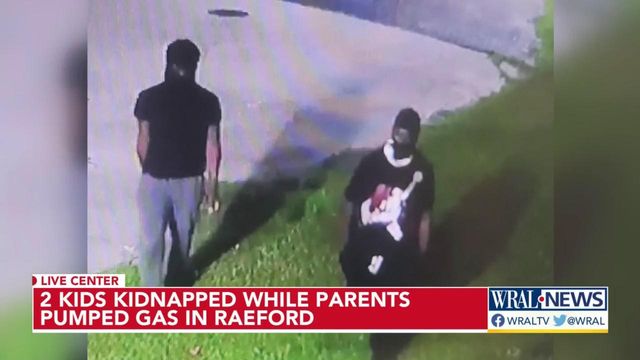 Men accused of kidnapping children, stealing car at Raeford gas station