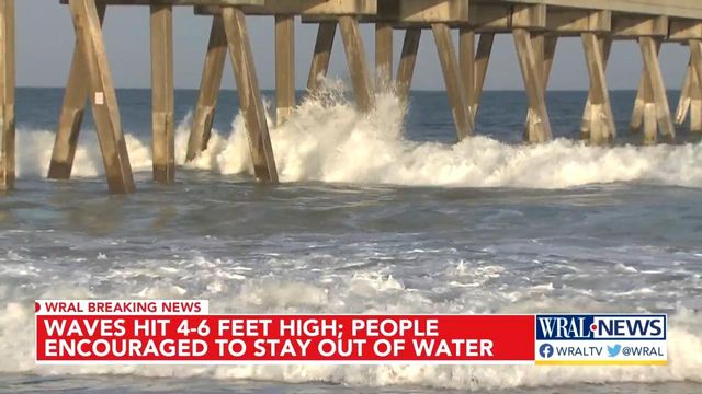 Sunny day at Wrightsville Beach overshadowed by rip current rescues brought on by rough seas