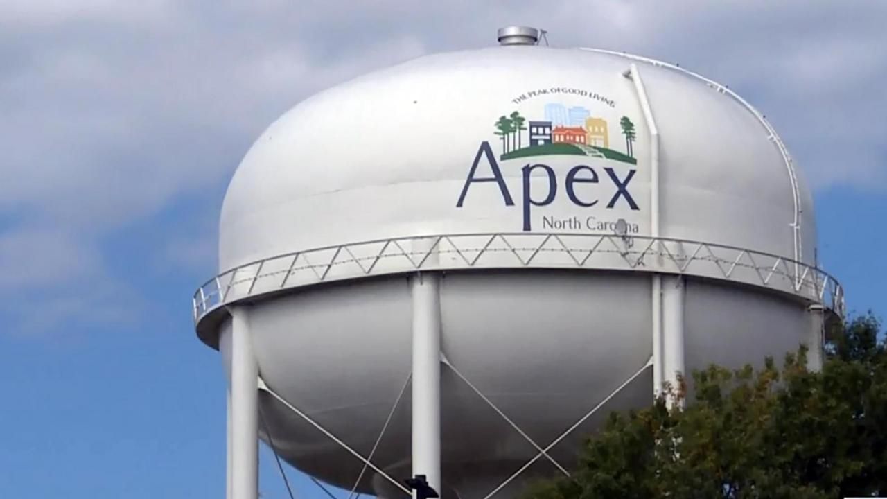 Apex, NC water tower