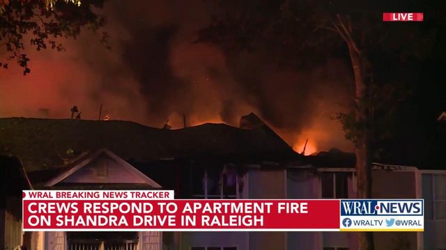 10 displaced after apartment fire on Shanda Drive in Raleigh