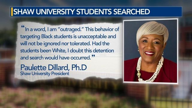 Shaw University officials outraged after students stopped, searched on trip