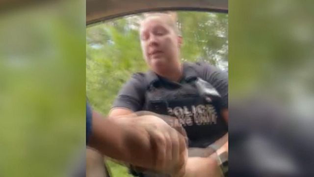 Raw video: Woman claims she was unlawfully pulled from her car, handcuffed by Fayetteville police