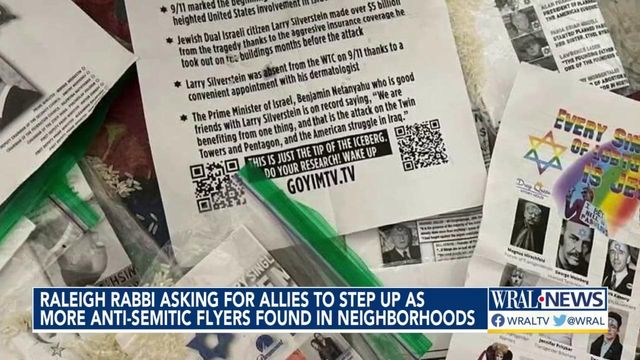 'We are stronger than this': Rabbi speaks on more antisemtic flyers found in Raleigh