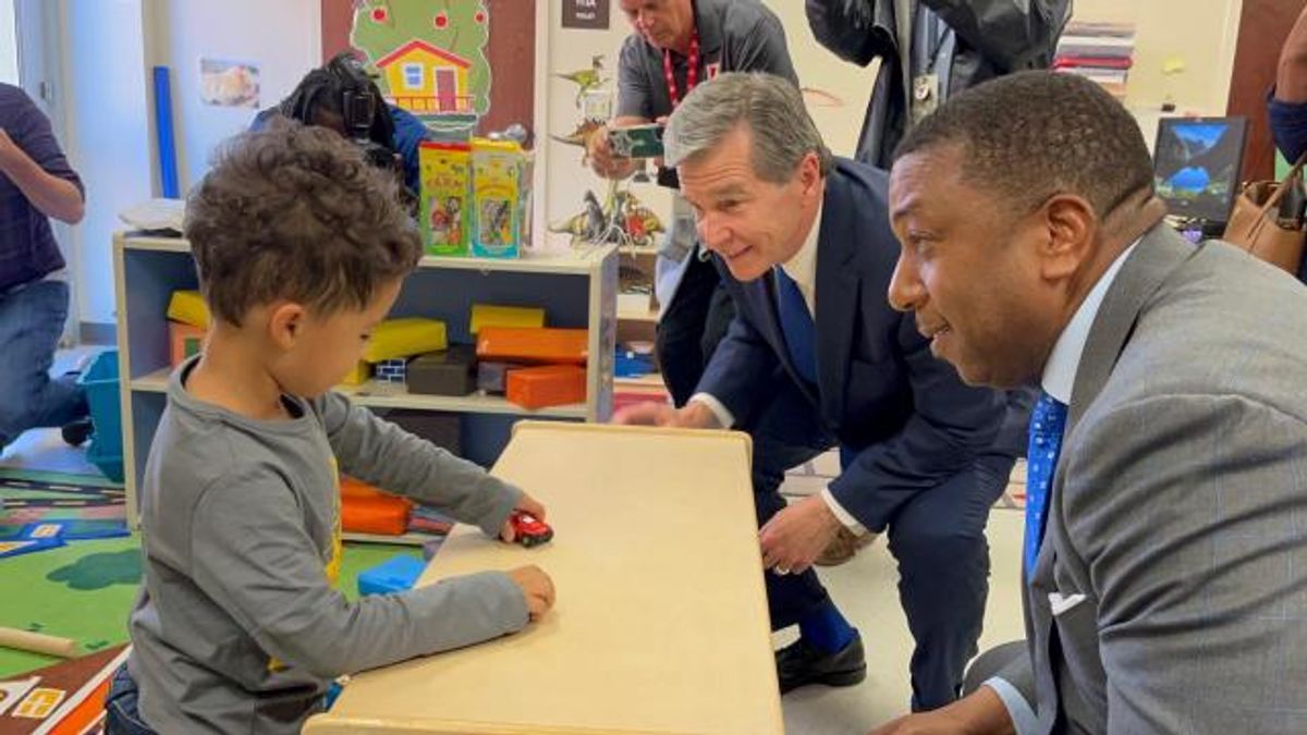 Gov. Roy Cooper's visit highlighted the North Carolina Child Care Stabilization Grants. The money provided equipment, supplies and even raises for employees at Fayetteville State University's Early Childhood Learning Center.