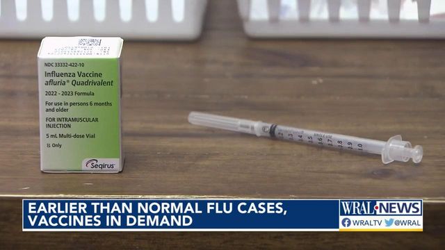 With earlier than normal flu cases, vaccines are in high demand