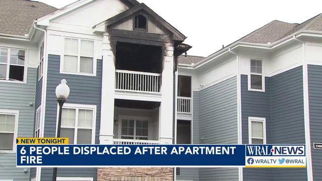 6 people displaced after apartment fire in Morrisville