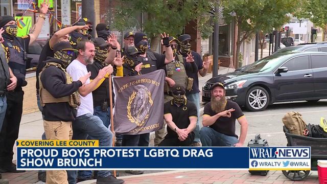 Proud Boys protest LGBTQ+ drag show brunch 