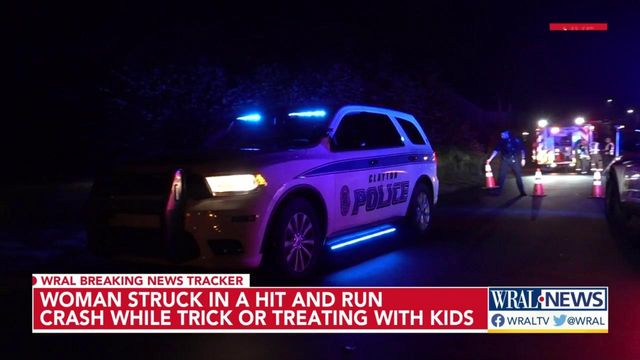 Woman struck in hit-and-run while trick-or-treating with kids