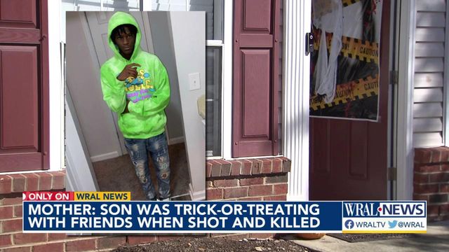 Mother says son was trick-or-treating with friends when he was shot and killed