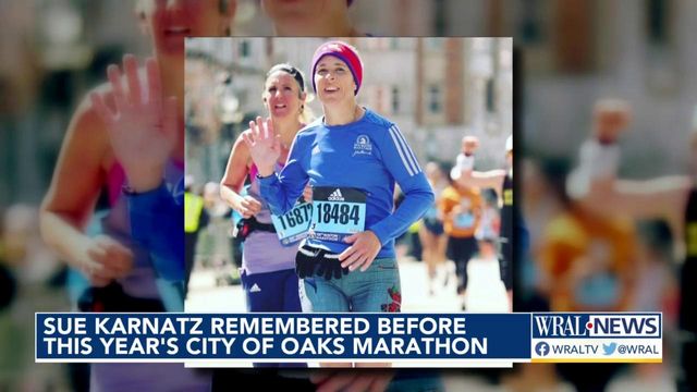 Sue Karnatz remembered before the 2022 City of Oaks Marathon