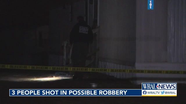 Three people shot in possible robbery at Wayne County home