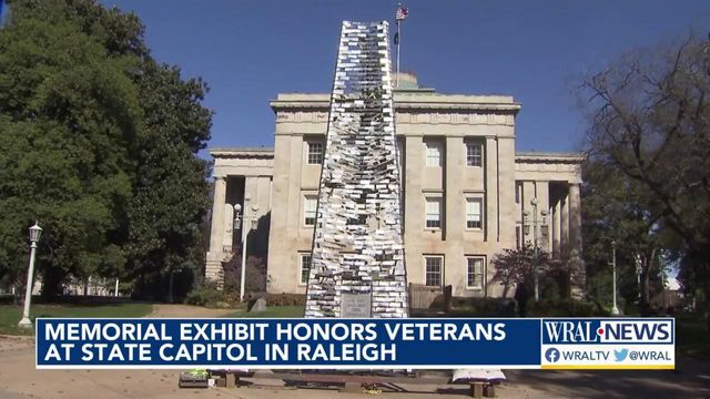 Memorial exhibit honors veterans at NC Capitol 