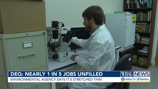 NC Department of Environmental Quality has nearly 1 in 5 jobs unfilled