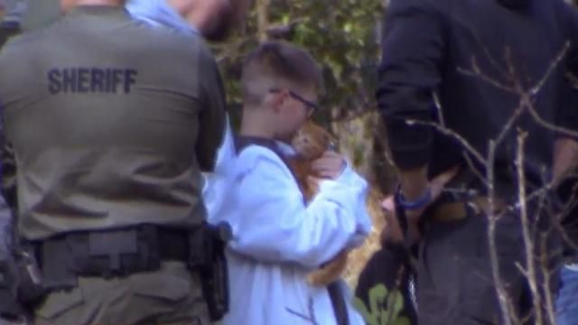 Bentley Stancil, 9, spent the night in an RV and even found a furry friend -- a kitty his family says he's fallen in love with.
