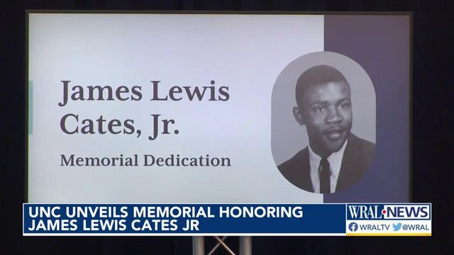 UNC unveils memorial honoring James Lewis Cates Jr.