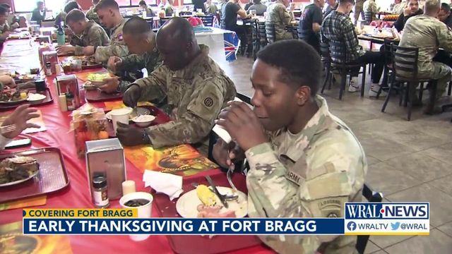 Thanksgiving celebration at Fort Bragg