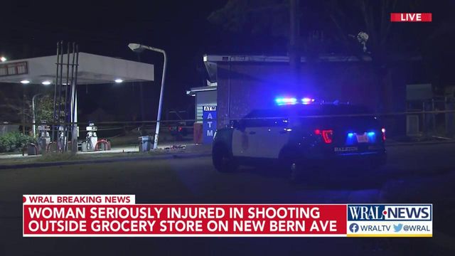 Woman seriously injured in shooting outside grocery store on New Bern Ave.