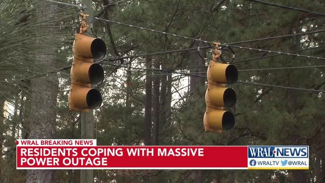 Moore County residents cope with massive power outage, cold weather