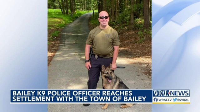 K-9 officer reaches agreement with town of Bailey after being placed on leave