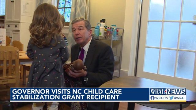 Gov. Cooper vists Durham child care center to highlight stabilization grants