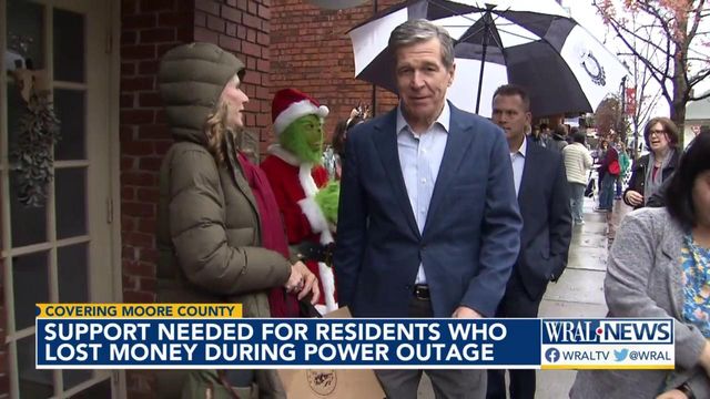 Gov. Cooper shows support for Moore County businesses that lost money during power outage