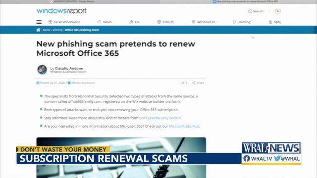 Subscription renewal scams conning people out of money