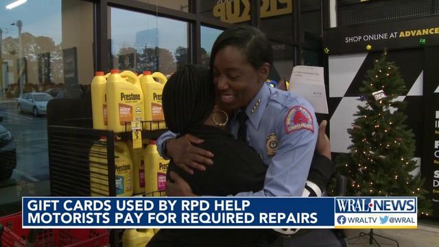 Raleigh police use gift cards to help motorists pay for needed repairs