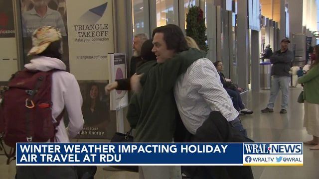Winter weather causes delays, cancellations at RDU