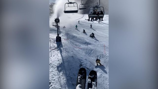 Skiers, snowboarders test the slopes at the Beech Mountain Ski Resort